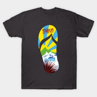 Tairua Jandal (Front Print) T-Shirt